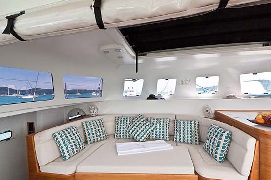 Sailing & Racing Catamaran saloon seating area
