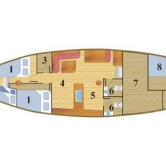 Classic Schooner Sailing Yacht deck plan